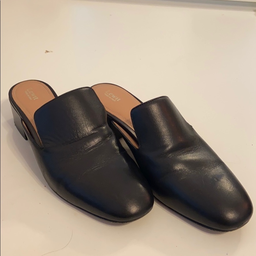 Lewit Bianca Block Heel Mule Black leath 38.5 C131